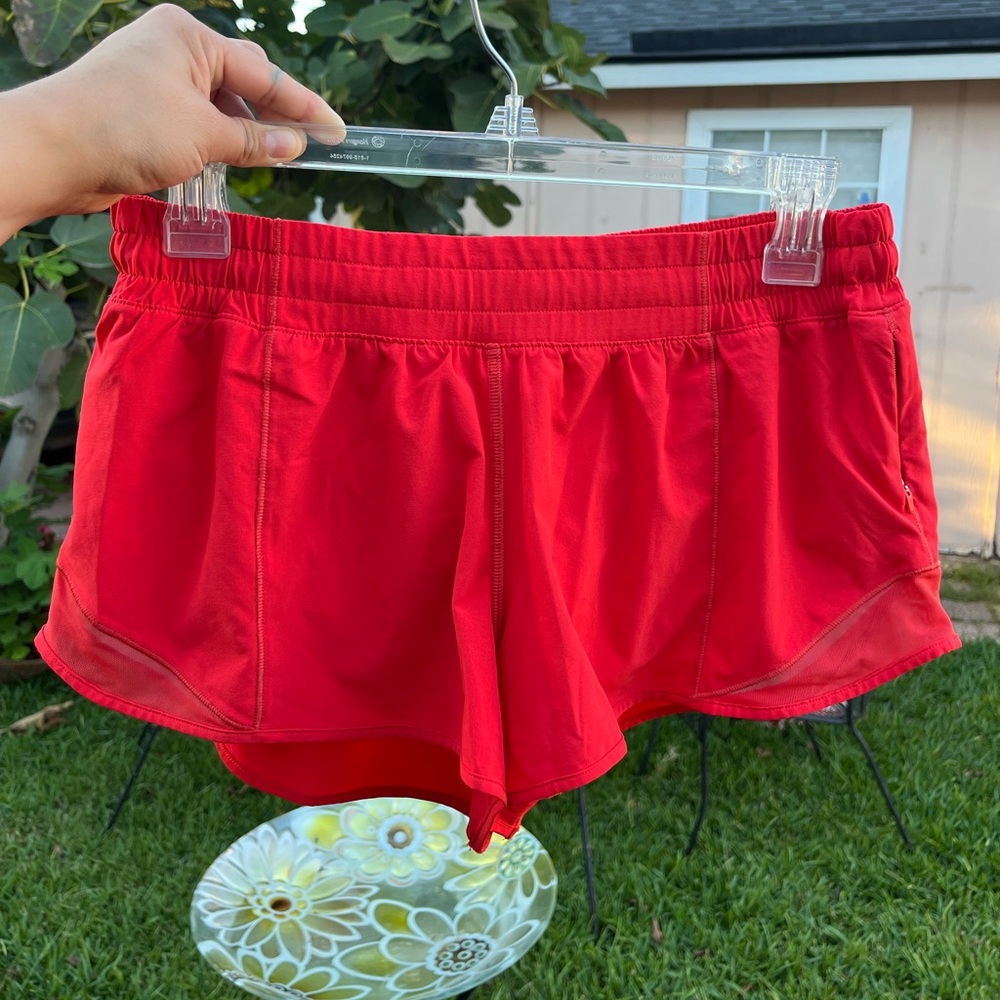 Lululemon Bright Pink/Red Active Shorts